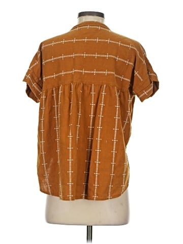 Madewell Lakeline Popover Shirttail Top in Jacquard Stripe (view 2)