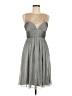 JS Collections 100% Polyester Metallic Gray Cocktail Dress Size 6 - photo 1