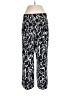 Nine West 100% Polyester Print Black Casual Pants Size L - photo 1