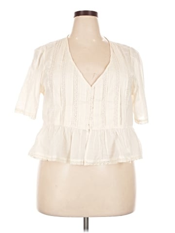 American Eagle Outfitters Short Sleeve Blouse (view 1)