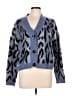 Aqua Animal Print Blue Cardigan Size L - photo 1