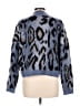 Aqua Animal Print Blue Cardigan Size L - photo 2