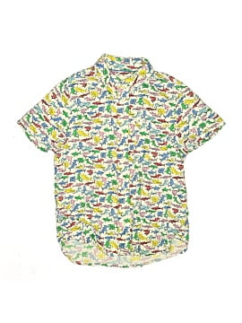 Mini Boden Short Sleeve Button Down Shirt