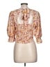 Sienna Sky 100% Polyester Orange 3/4 Sleeve Blouse Size L - photo 2