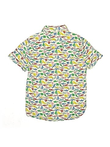Mini Boden Short Sleeve Button-Down Shirt (view 2)