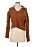Pink Rose Brown Pullover Sweater Size S - photo 1