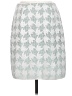 Tory Burch 100% Polyester Silver Casual Skirt Size 6 - photo 2