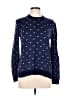 A.P.C. 100% Cotton Hearts Blue Pullover Sweater Size L - photo 1