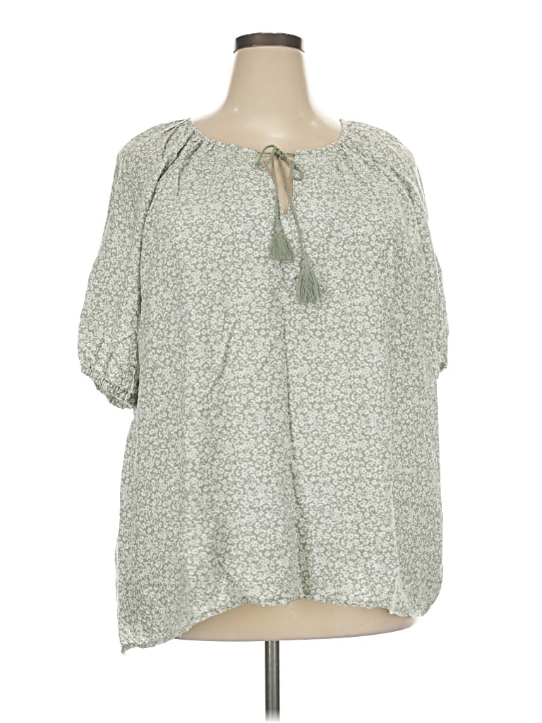 Pre-owned Angels 3/4 Sleeve Blouse In Gray