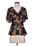 Bebe 100% Polyester Black Short Sleeve Blouse Size 2 - photo 1