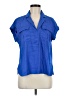 Rose + Olive 100% Polyester Blue Short Sleeve Polo Size M (estimated) - photo 1