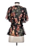 Bebe 100% Polyester Black Short Sleeve Blouse Size 2 - photo 2