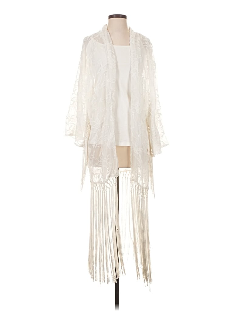 Pre-owned Missguided Kimono In Ivory