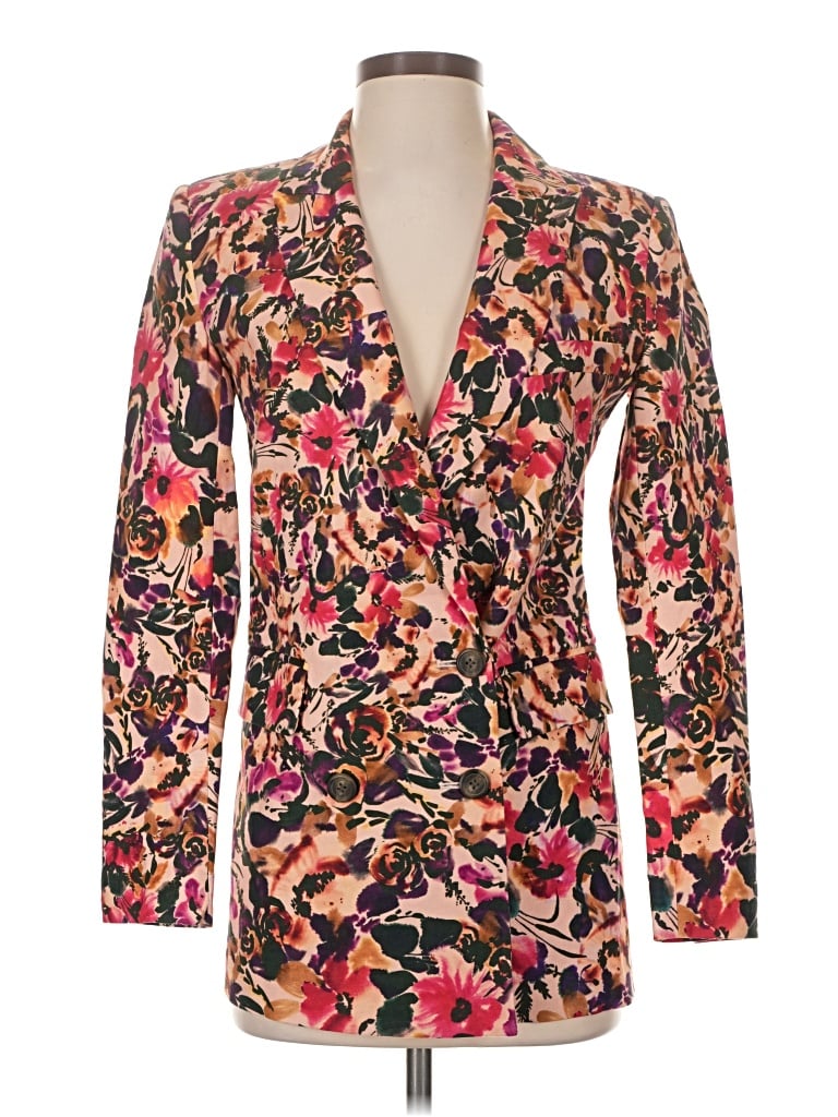 Pre-owned Something Navy Blazer Jacket In Gold