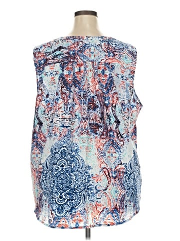 fleur bleue Sleeveless T-Shirt (view 2)