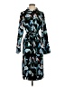 Monki 100% Polyester Print Teal Casual Dress Size S - photo 1