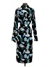 Monki 100% Polyester Print Teal Casual Dress Size S - photo 2