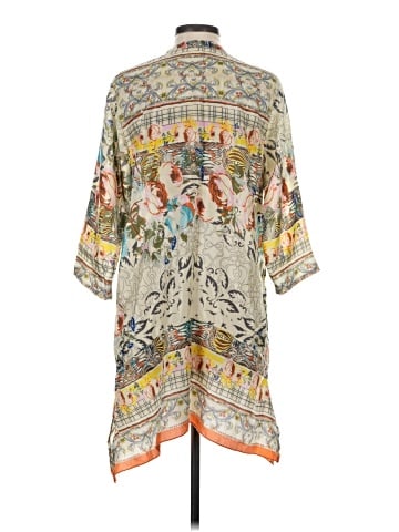 Johnny Was 3/4 Sleeve Silk Top (view 2)