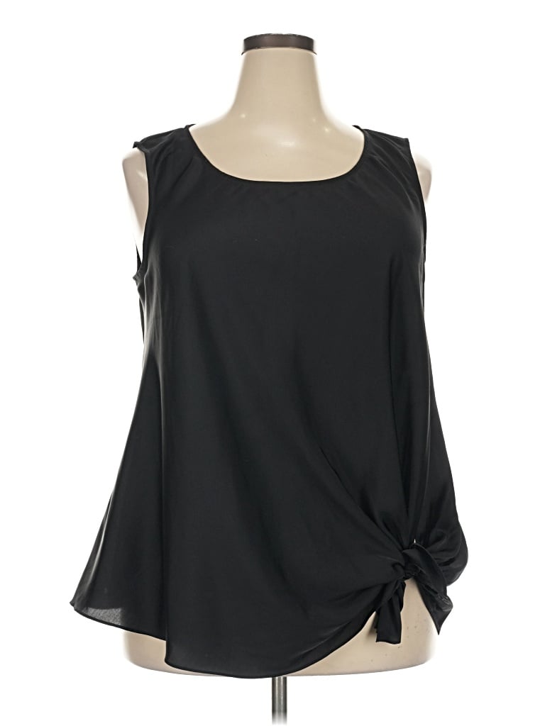 Pre-owned Dknyc Sleeveless Blouse In Black