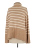 Gap 100% Cotton Stripes Tan Turtleneck Sweater Size S - photo 2