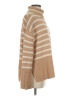 Gap 100% Cotton Stripes Tan Turtleneck Sweater Size S - photo 4