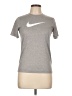 Nike 100% Polyester Gray Short Sleeve Top Size L - photo 1