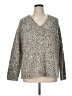 Deane and White Animal Print Gray Pullover Sweater Size 0X - photo 1