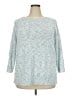 T by Talbots Tweed Blue Pullover Sweater Size 2X - photo 1