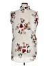Amaryllis 100% Polyester Floral Ivory Sleeveless Blouse Size XL - photo 2