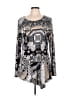 One World Silver Long Sleeve Blouse Size L - photo 1