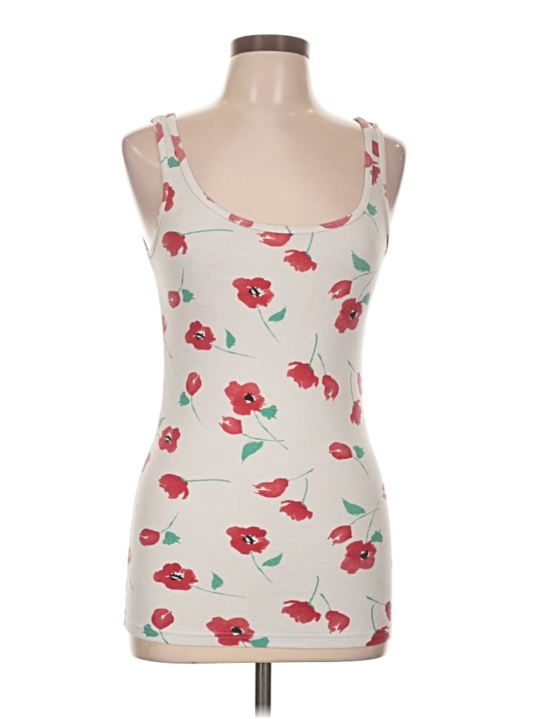Pre-owned Faded Glory Tank Top Ivory Sweetheart Neckline Tops