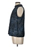 Banana Republic 100% Polyester Blue Sleeveless Blouse Size L - photo 5