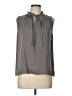 Theory 100% Silk Gray Sleeveless Silk Top Size L - photo 1