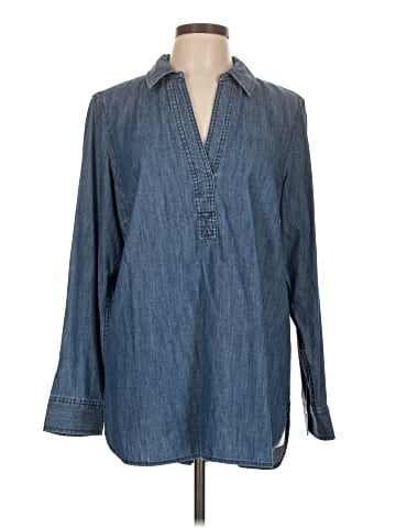 Talbots 3/4 Sleeve Button-Down Shirt (view 1)