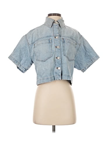 Madewell Denim Short-Sleeve Shirt-Jacket in Ahern Wash (view 1)