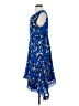 CAbi 100% Polyester Print Blue Cocktail Dress Size M - photo 5