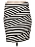 Express Stripes Black Casual Skirt Size 8 - photo 1
