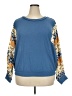 Umgee Blue Long Sleeve Blouse Size 2X - photo 1