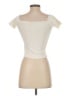 Stradivarius Ivory Short Sleeve Top Size S - photo 2