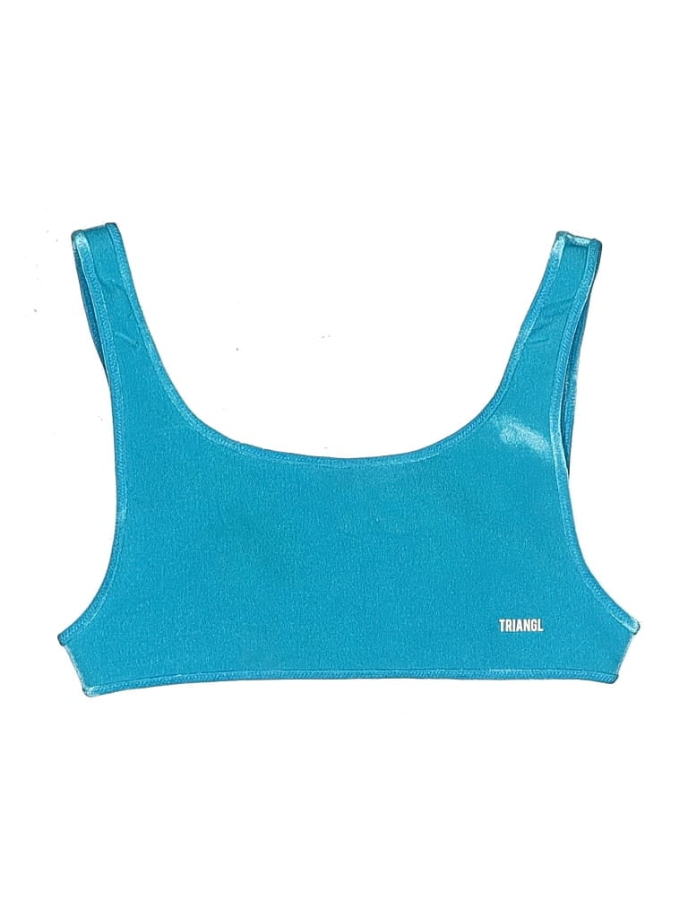 Pre-owned Triangl Swimsuit Top Teal Swimwear