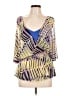 Bebe Purple 3/4 Sleeve Blouse Size L - photo 1