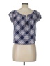 No Comment Blue Short Sleeve Blouse Size L - photo 2