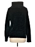 Ann Taylor LOFT 100% Polyester Solid Black Turtleneck Sweater Size L - photo 2