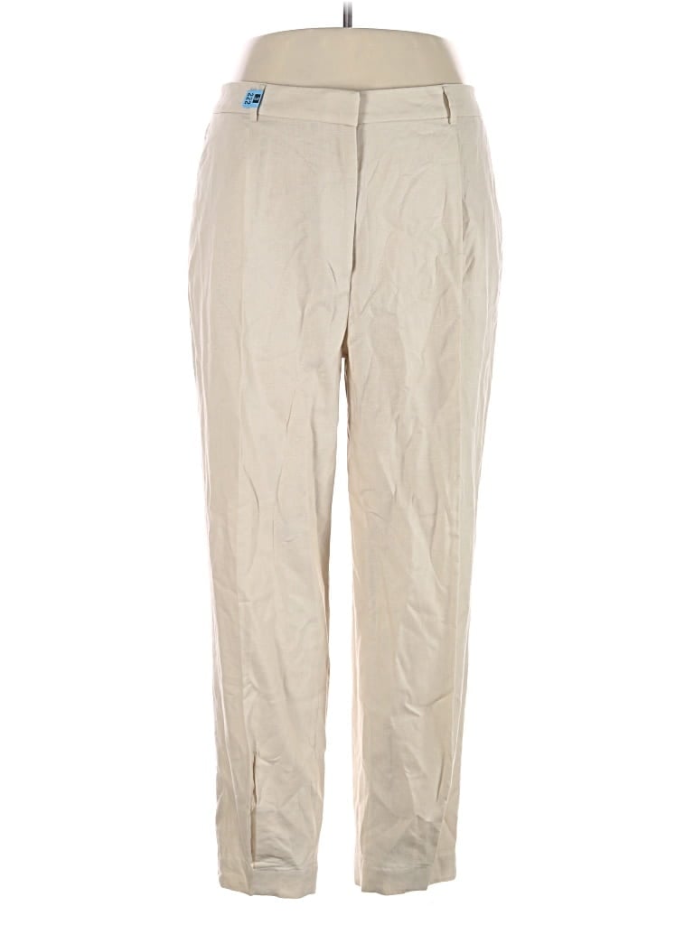 Pre-owned Open Edit Linen Pants In Tan