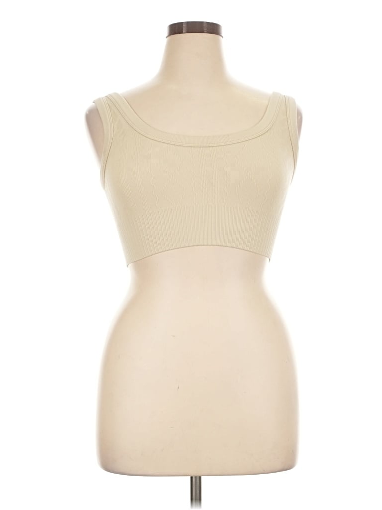 Pre-owned Joylab Sleeveless Top Tan Strapless Neckline Tops