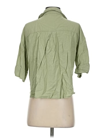 Zara 3/4 Sleeve Button-Down Shirt (view 2)