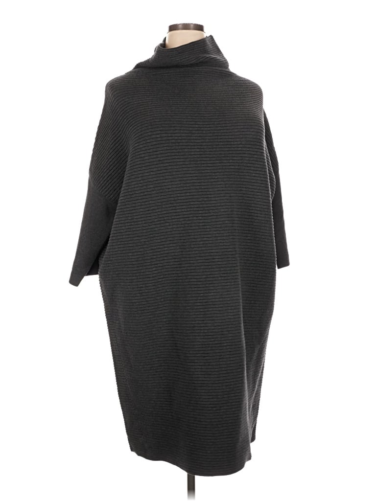 Pre-owned Per Se Casual Dress In Gray