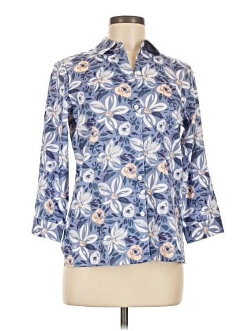 Foxcroft 3/4 Sleeve Button-Down Shirt (view 1)