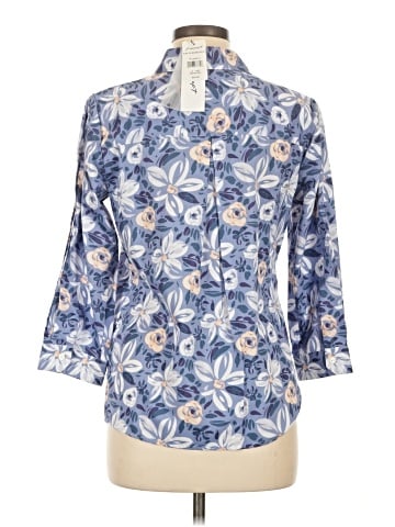 Foxcroft 3/4 Sleeve Button-Down Shirt (view 2)