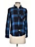 Rails 100% Rayon Plaid Blue Long Sleeve Button-Down Shirt Size S - photo 1
